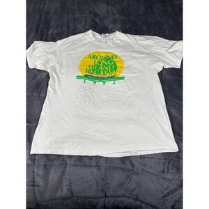 Vintage 1992 Around Long Island Regatta Hanes Beefy-T White Graphic Shirt XL USA